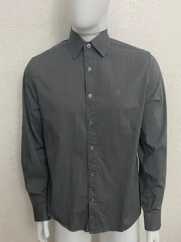 Camisa Fórum Classic Cinza Tamanho M Stretch Bom Estado