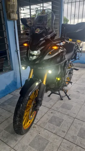 Título do Anúncio: Honda CB 500X Verde 2023 - Big Trail Completa com Baú