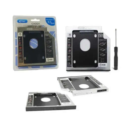 Adaptador Caddy Hd Ssd Sata Gaveta Dvd Notebook 9,5mm e 12.7mm