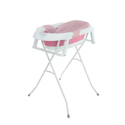 Banheira de Bebê Dobrável com Suporte Safety 1st Smile Rosa 35L