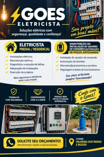 Serviços de instalação e manutenção elétrica