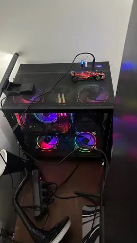 Setup gamer completo com volante