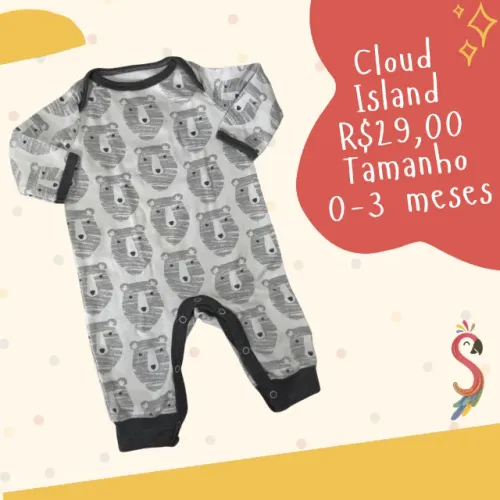 Macacão Bebê Ursinhos Cloud Island Importado