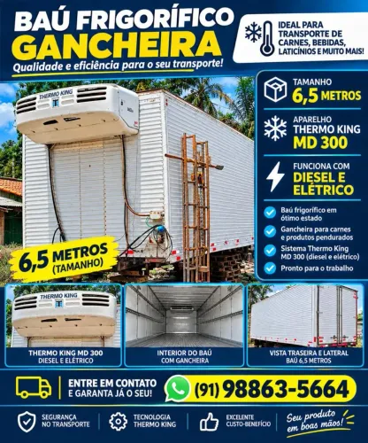Baú frigorífico para caminhão toco
