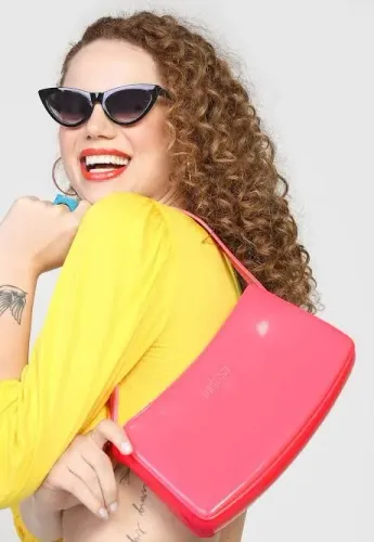 Bolsa melissa baguete rosa (aceito negociar valor)