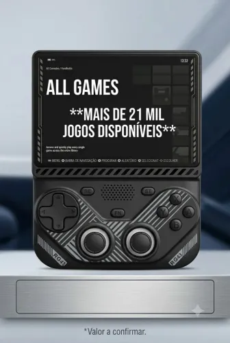 Console Portátil Retro RG43V Pro - Tela Grande HD, Jogos Clássicos e Completo na Caixa