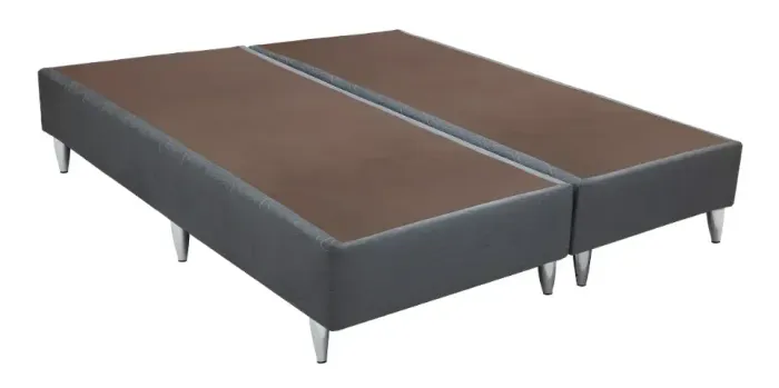Cama Base Box Casal Cinza Camurça