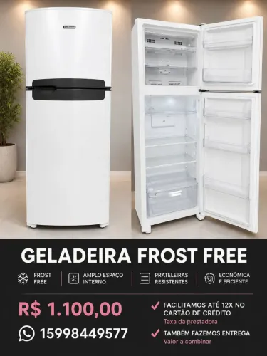 ? Geladeira branca frost free - ótimo estado
