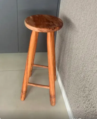 Banqueta Madeira Maciça Cadeira 70cm