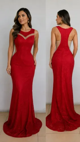 Vestido vermelho festa