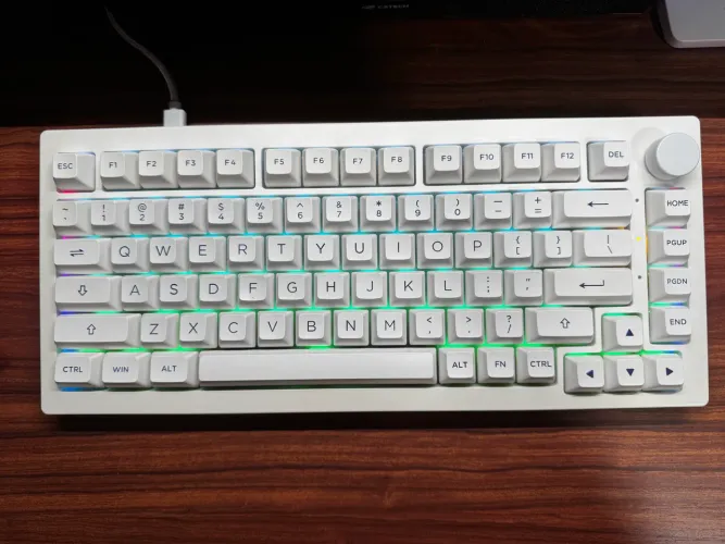 Teclado AKKO 5075b Plus Mecânico Branco