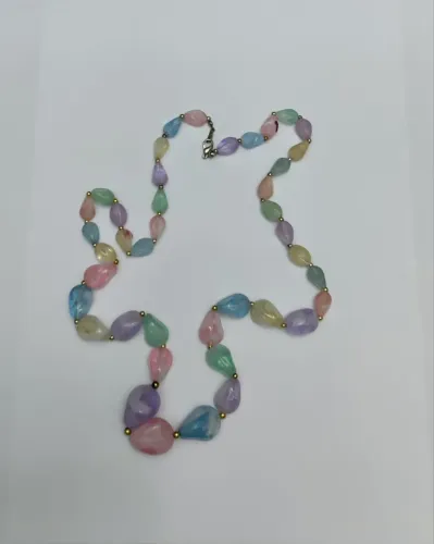 Colar Feminino Vintage Colorido Estilo Retrô Y2K