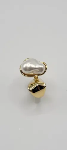 Anel Semijoia Com Pedra Branca Moderno