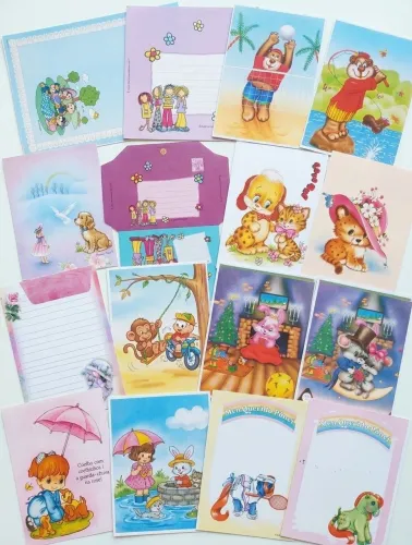 LOTE RARO DE PAPÉIS DE CARTA VINTAGE (Anos 80/90/2000) - COLEÇÃO COMPLETA (+180 Unidades)