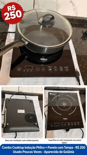 Cooktop indução e panela indução $250 tudo