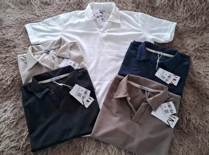 Camisas da Zara Gola Polo