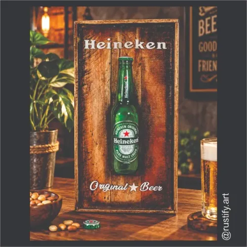 Heineken Retrô - Arte Artesanal com Garrafa Reciclada