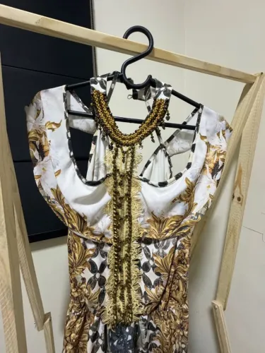 Vestido Longo Feminino Estampado Elegante Festa Casual - Novo