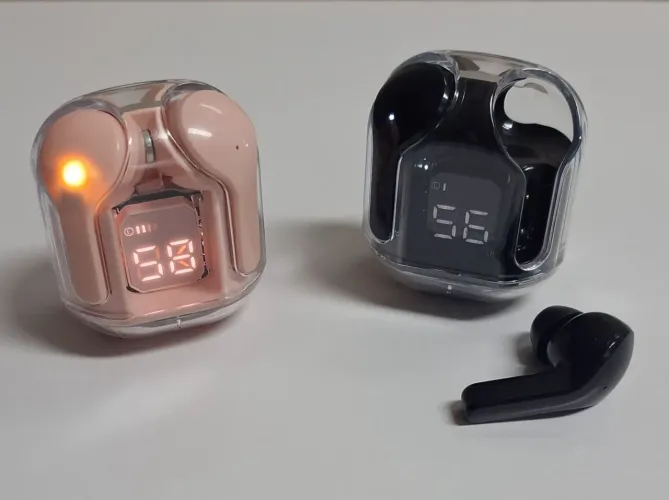 FONE DE OUVIDO VIA BLUETOOTH COM MICROFONE- ROSA