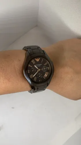 Relogio Unissex Original Emporio Armani Caixa e Pulseira Ceramica Preta Modelo AR1411
