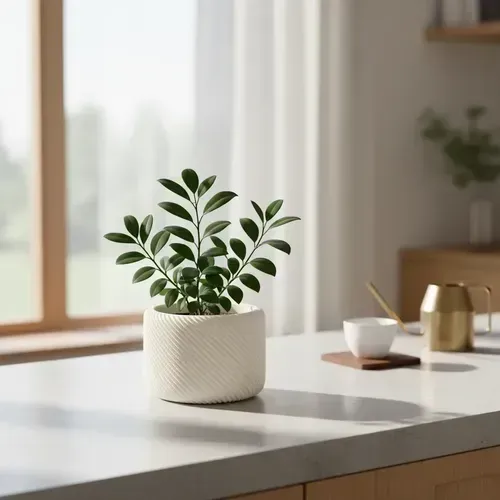 Vaso em espiral decorativo e moderno para plantas artificiais