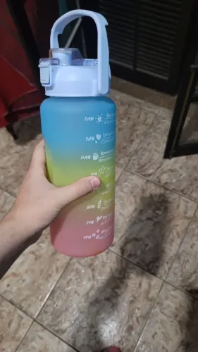 Garrafa motivacional colorida 900ml