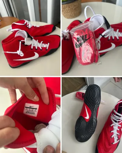 Tênis Nike Hypersweep Wrestling Vermelho e Branco - Tam. 49,5
