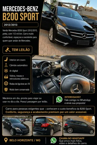 Mercedes-Benz Classe B 200 CGI 1.6 TB Sport 156cv AUT 2013