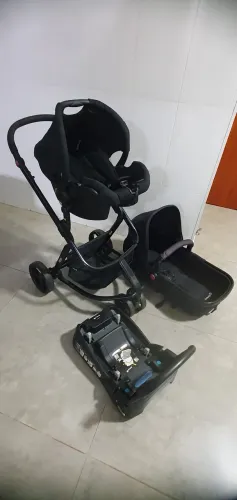 Carrinho de bebe Travel System Safety 1st, mobi trio 0 a 15kg full black