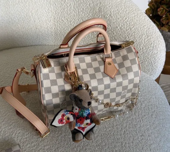 Bolsa de mão em couro Louis Vuitton speedy bandouliere 25
