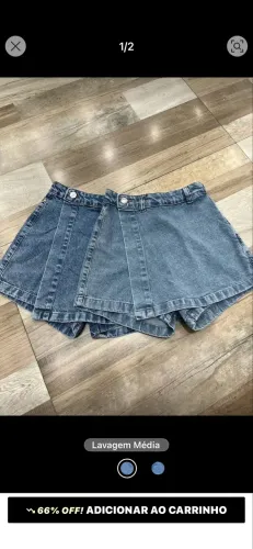 Vendo short saia 