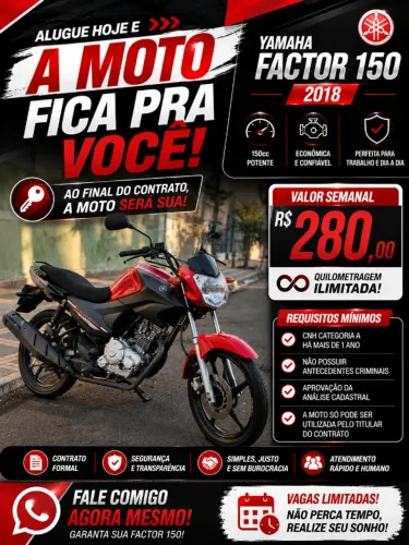 Aluguel Moto com Intenção de Compra