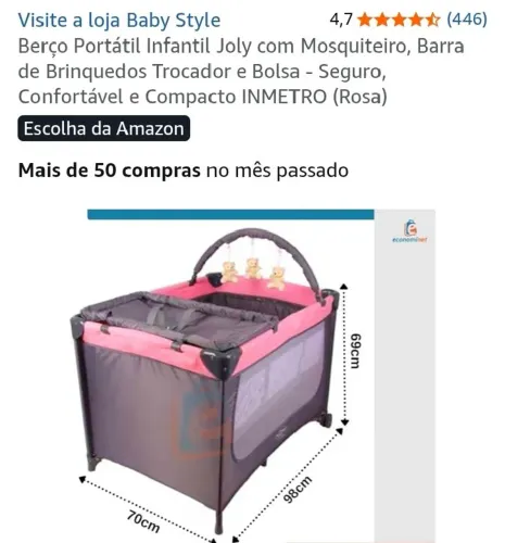 Cercadinho rosa e cinza