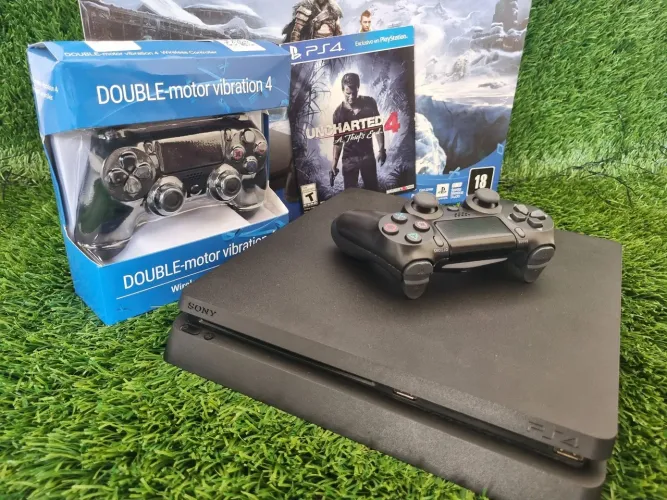 Ps4 Slim 500 gb + 2 Controles + 1 Jogo + 3 meses de garantia 