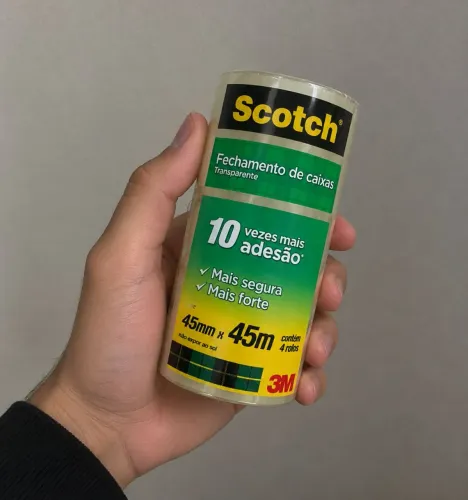Fita Adesiva Durex Transparente 4.5cm Larga 45m Pacote Com 4 Unidades