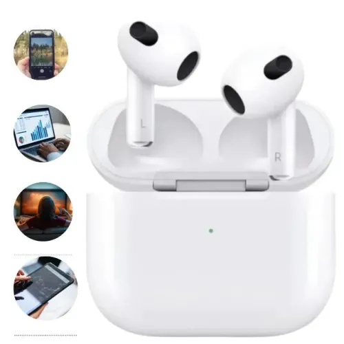 Fone De Ouvido Bluetooth Sem Fio Golde FN-BJ3 branco Som Potente + Estojo Carregador