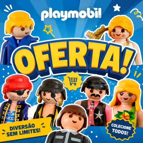 [Aceito Ofertas] LOTE PLAYMOBIL - NOVOS LACRADOS - COWBOY, PRINCESA, BOMBEIRO, PIRATA