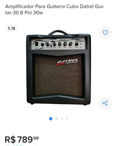 Cubo /Amplificador DATREL 30 NOVO para guitarra NUNCA USADO