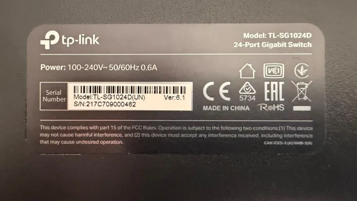 SWITCH TP-LINK TL-SG1024D - 24 PORTAS GIGABIT