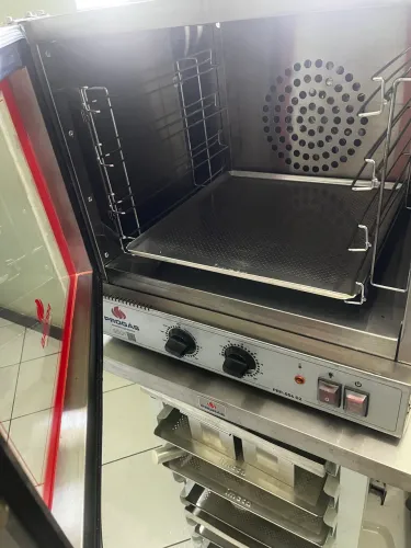 Forno turbo eletrico fast oven prp-004 g2 127V + bancada mes-004 - progas