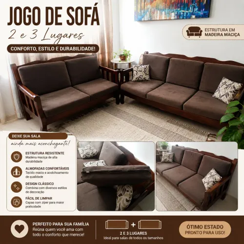 Sofá 2 e 3 lugares
