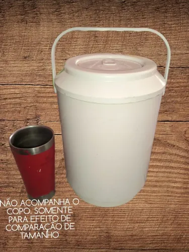 Cooler térmico 16 latas, todo branco, personalizável, parede dupla, excelente estado 