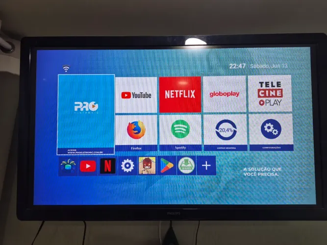 TV Philips 47 full HD + TV box ( vira smart TV)