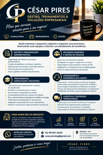 CÉSAR PIRES | GESTÃO, TREINAMENTOS E SOLUÇÕES EMPRESARIAIS