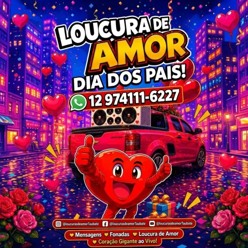 Carro de tele mensagens dia dos pais