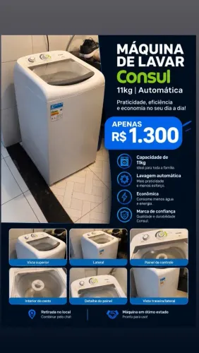 Máquina de lavar Consul 11 kg