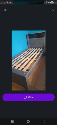 Cama Solteiro Modelo Clássico ? Cor Cinza Chumbo