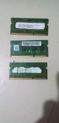 3 Memorias Ram ddr3 notebook 2gb