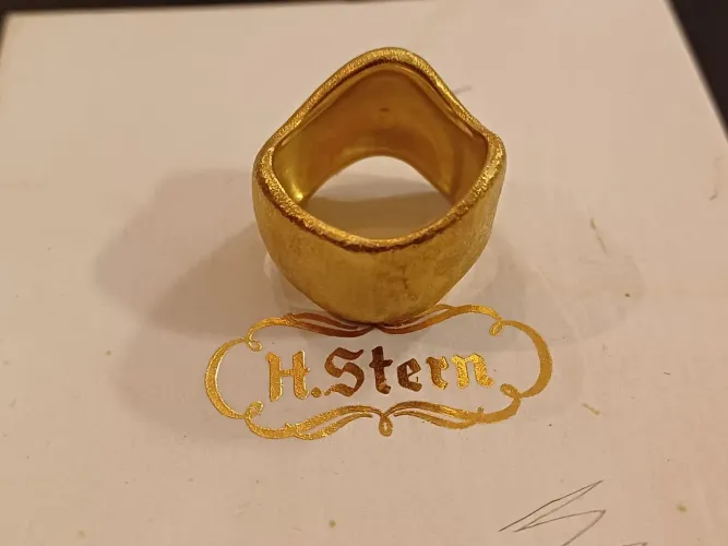 Anel ouro 18k Constanza pascolato colecao pedras roladas 14g