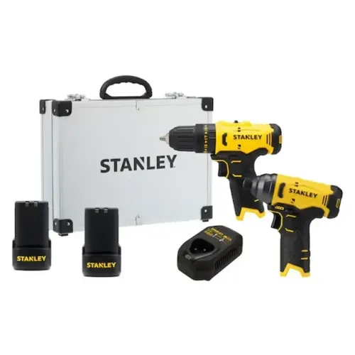Combo Parafusadeira/Furadeira de Impacto + Parafusadeira de Impacto 2 Baterias Stanley